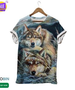 Always Watching You Wolf  3D All Over Print T-Shirt