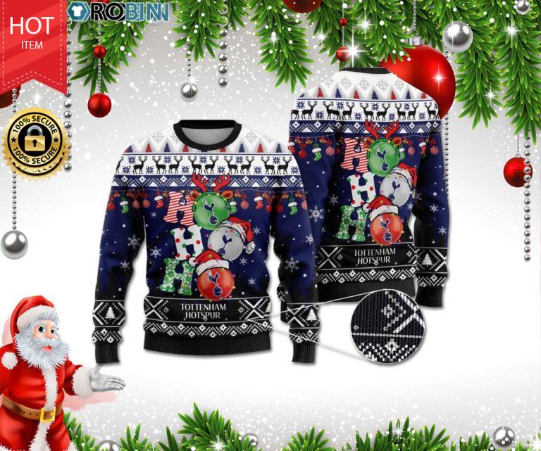Tottenham Hotspur Ho Ho Ho 3D Print Christmas Wool Sweater