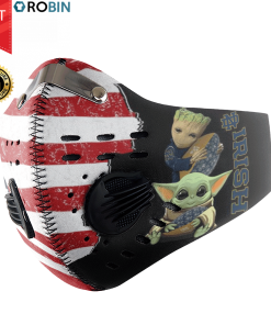 Baby Yoda And Groot Hug Notre Dame Fighting Irish Face Mask with N95 Filter Baby Yoda And Groot Hug Notre Dame Fighting Irish Face Mask with N95 Filter