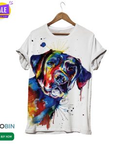 Oil Painting Dog  3D All Over Print T-Shirt