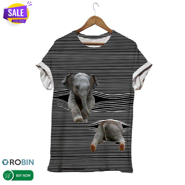 Be Strong Elephant  3D All Over Print T-Shirt