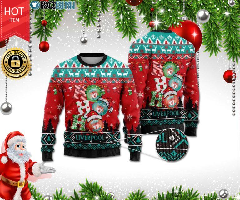 Liverpool Ho Ho Ho 3D Print Christmas Wool Sweater