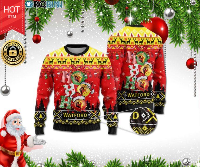 Watford Ho Ho Ho 3D Print Christmas Wool Sweater