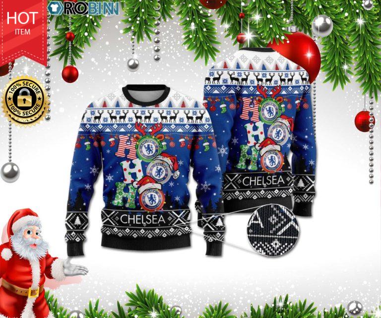 Chelsea Ho Ho Ho 3D Print Christmas Wool Sweater