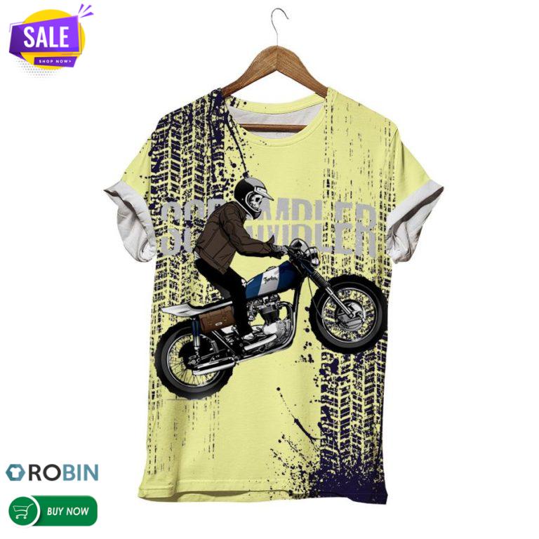 Motorcycle Impossible Climbing  3D All Over Print T-Shirt