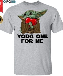 Baby Yoda Hug Heart Yoda One For Me Shirt