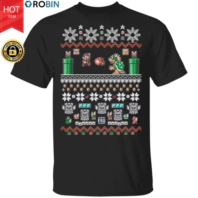 Super Mario Bros Ugly Christmas Shirts