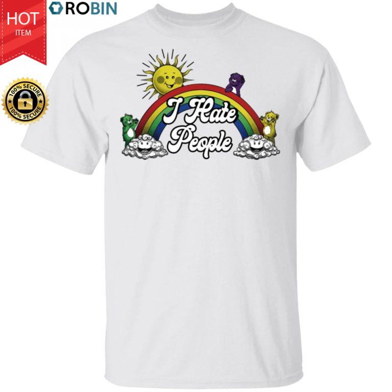 Bear Rainbow I Hate People Shirt