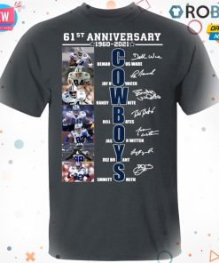 Cowboys 61st Anniversary Players Signatures 1960 2021 Shirt