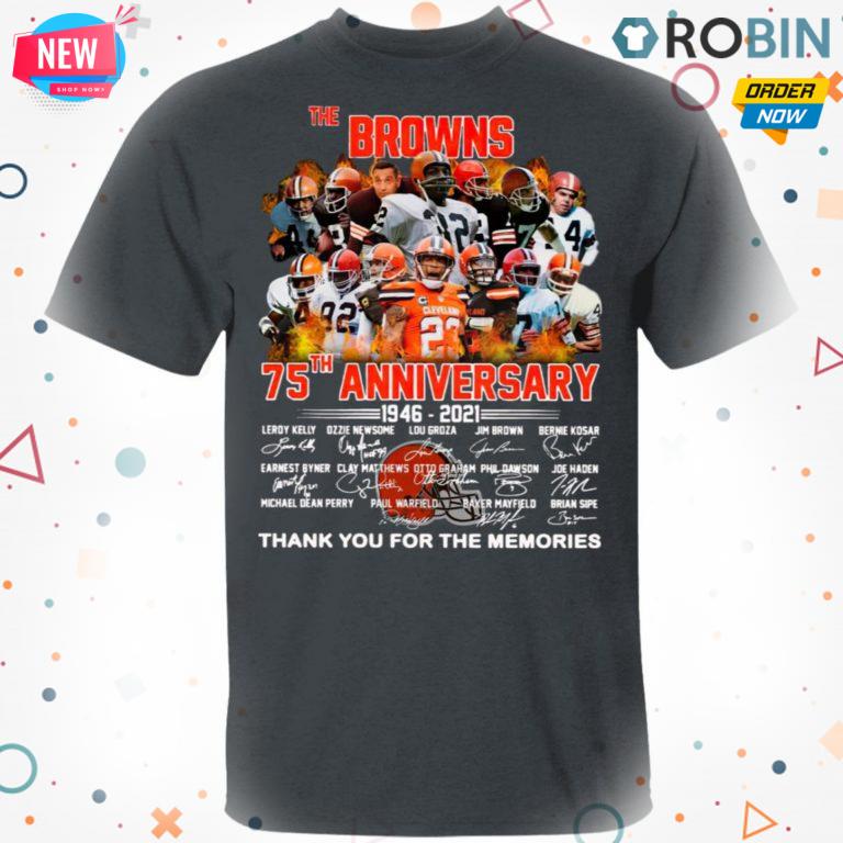 cleveland browns 75th anniversary shirt