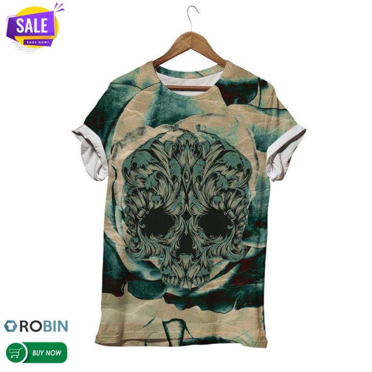 Hazy Skull Pain  3D All Over Print T-Shirt