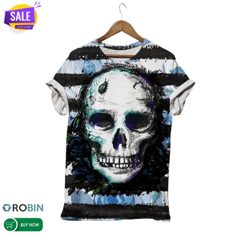 Scary Skull  3D All Over Print T-Shirt