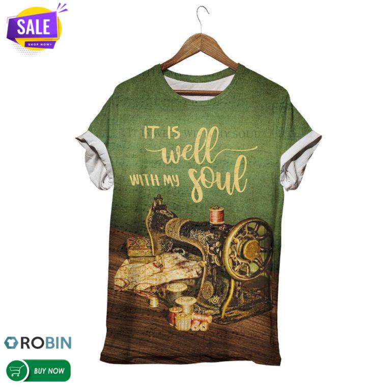 It Is Well With My Soul Vintage  3D All Over Print T-Shirt