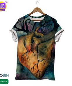 Hearted Tree  3D All Over Print T-Shirt