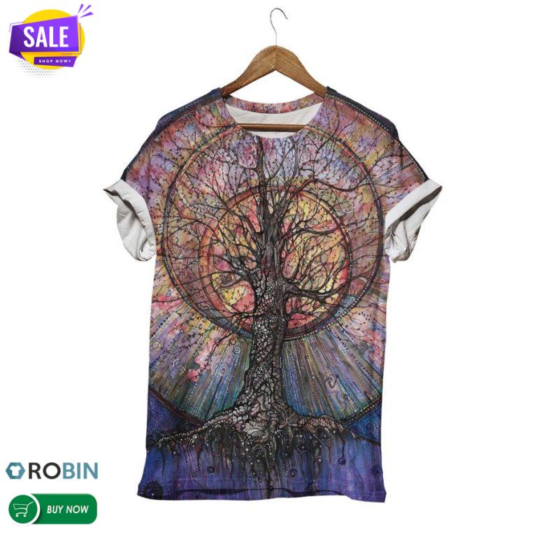 Colorful Tree Of Life  3D All Over Print T-Shirt
