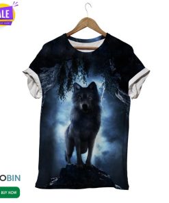 Wolf Night  3D All Over Print T-Shirt