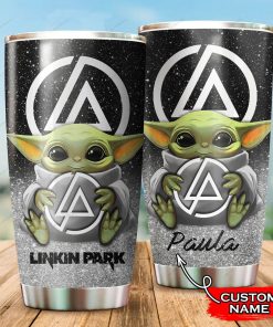 Baby Yoda Hug Linkin Park Band Tumbler Cup Baby Yoda Hug Linkin Park Band Tumbler Cup
