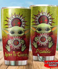 Baby Yoda Hug Alice In Chains Band Tumbler Cup Baby Yoda Hug Alice In Chains Band Tumbler Cup