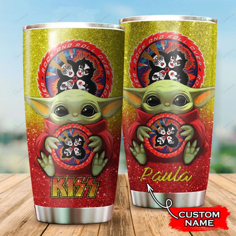 Baby Yoda Hug Kiss Band Tumbler Cup