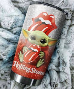 Baby Yoda Hug The Rolling Stones Band Tumbler Cup Baby Yoda Hug The Rolling Stones Band Tumbler Cup