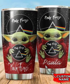 Baby Yoda Hug Pink Floyd Band Tumbler Cup