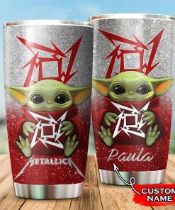 Baby Yoda Hug Metallica Band Tumbler Cup Baby Yoda Hug Metallica Band Tumbler Cup