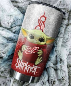 Baby Yoda Hug Slipknot Band Tumbler Cup