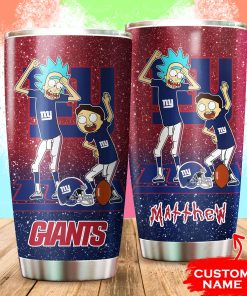 New York Giants Rick and Morty Custom Name Tumbler