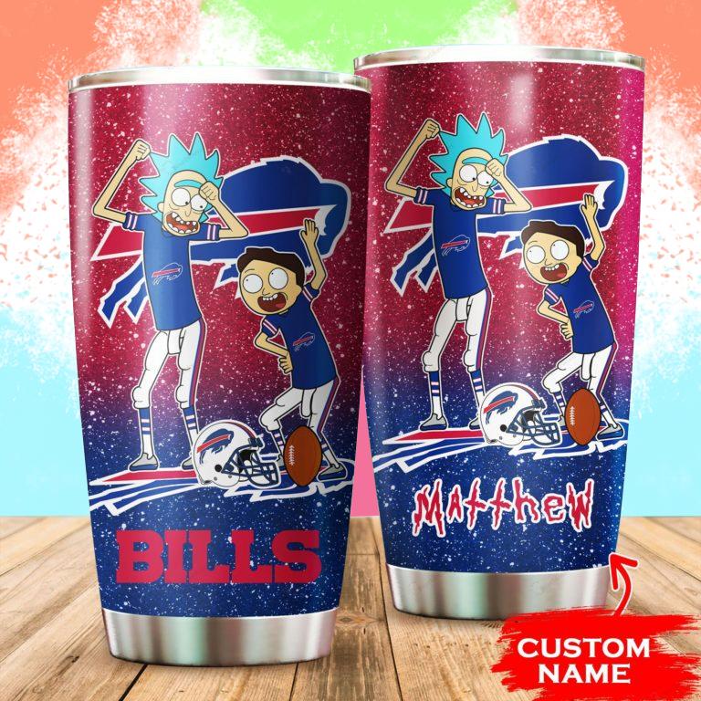 Buffalo Bills Rick and Morty Custom Name Tumbler