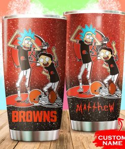 Cleveland Browns Rick and Morty Custom Name Tumbler