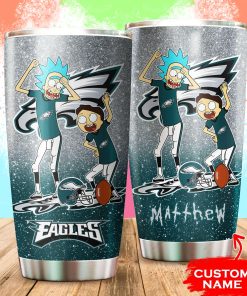 Philadelphia Eagles Rick and Morty Custom Name Tumbler