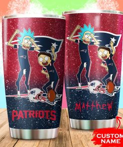 New England Patriots Rick and Morty Custom Name Tumbler