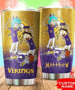 Minnesota Vikings Rick and Morty Custom Name Tumbler