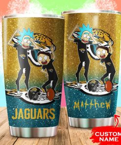 Jacksonville Jaguars Rick and Morty Custom Name Tumbler