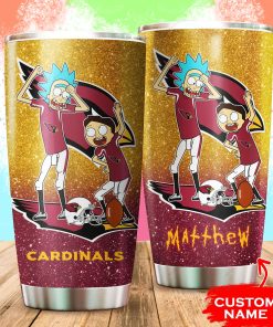 Arizona Cardinals Rick and Morty Custom Name Tumbler
