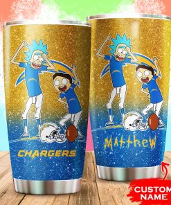 Los Angeles Chargers Rick and Morty Custom Name Tumbler