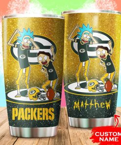 Green Bay Packers Rick and Morty Custom Name Tumbler