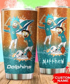 Miami Dolphins Rick and Morty Custom Name Tumbler