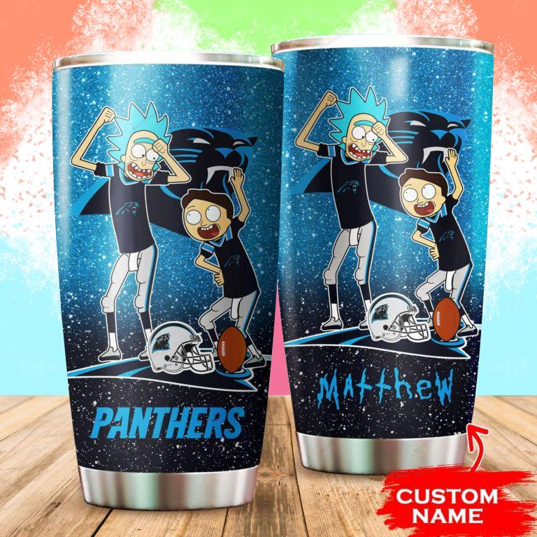 Carolina Panthers Rick and Morty Custom Name Tumbler