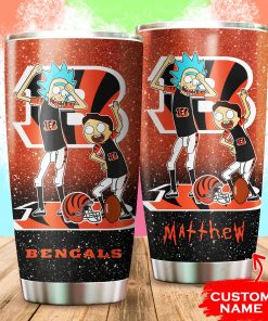 Cincinnati Bengals Rick and Morty Custom Name Tumbler