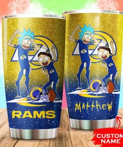Los Angeles Rams Rick and Morty Custom Name Tumbler