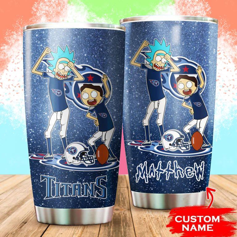 Tennessee Titans Rick and Morty Custom Name Tumbler