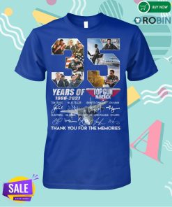 35 Year Of Top Gun Maverick 1986-2021 Signature T Shirt