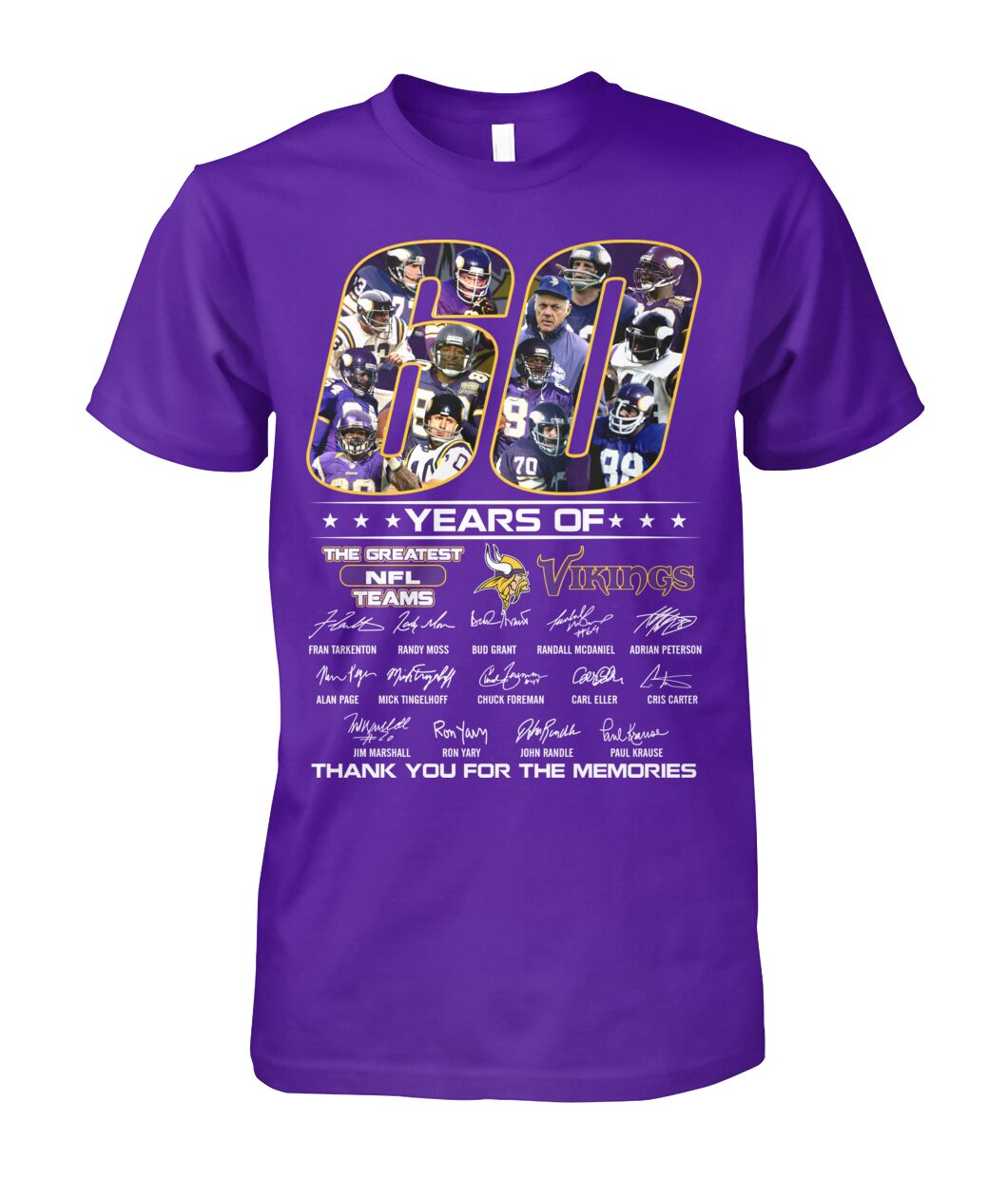 60 Years Of The Greatest NFL Team Minnesota Vikings Shirt ...