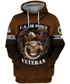 Bald Eagle Hold US Air Force Veteran 3D Hoodie, T-shirt