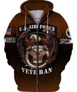Bald Eagle Hold US Air Force Veteran 3D Hoodie, T-shirt