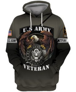 Bald Eagle Hold US Army Veteran 3D Hoodie, T-shirt