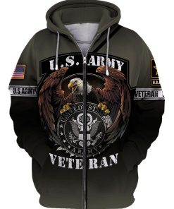Bald Eagle Hold US Army Veteran 3D Hoodie, T-shirt USARM8591