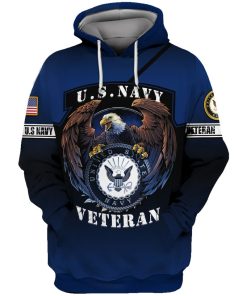 Bald Eagle Hold US Navy Veteran 3D Hoodie, T-shirt