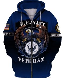 Bald Eagle Hold US Navy Veteran 3D Hoodie, T-shirt